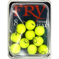 Грузило для риболовлі, вухате, розбірне, 10шт/уп, колір Lime, вага 8г